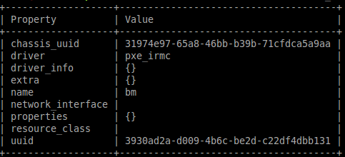 IronicAPI create node for Bare Metal Provisioning.