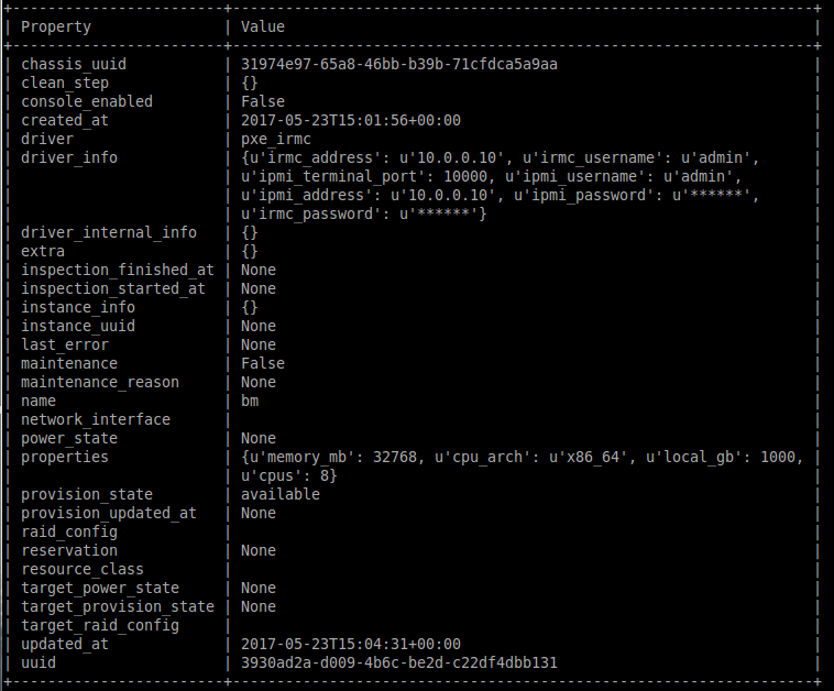 ironic node-update